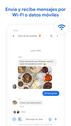 Captura de pantalla de Mensajes de Google