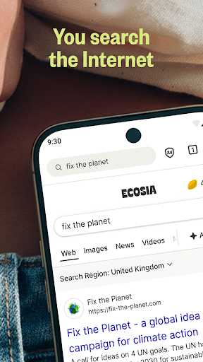 Ecosia: Search to plant trees screenshot