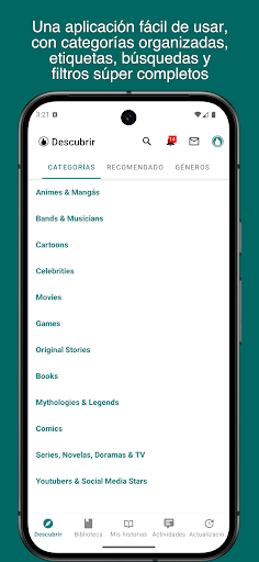 Captura de pantalla de Spirit Fanfics y Historias
