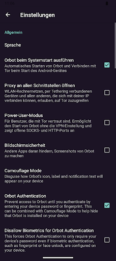 Orbot: Tor für Android Screenshot