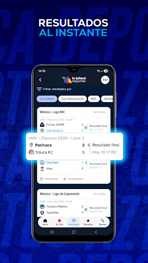 Captura de pantalla de TV Azteca Deportes