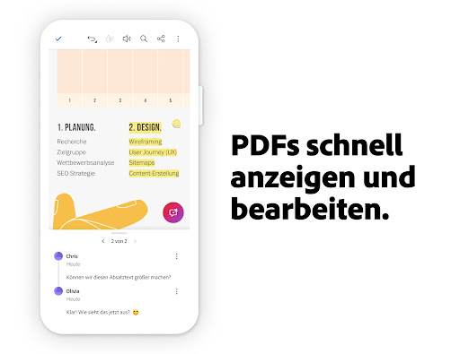 Adobe Acrobat Reader für PDF Screenshot