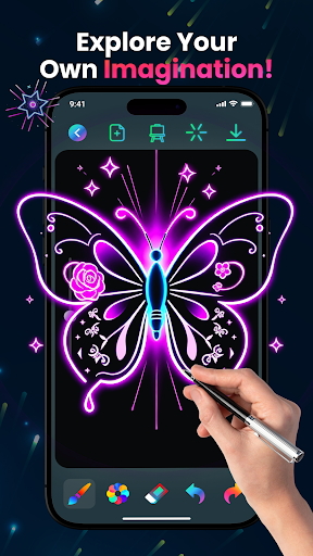 Captura de pantalla de Magic Doodle: Glow Art Drawing