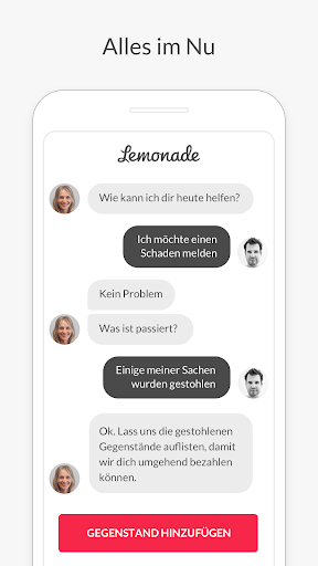 Lemonade Versicherung Screenshot