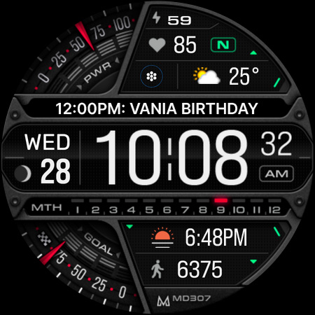 Captura de pantalla de MD307 Digital watch face