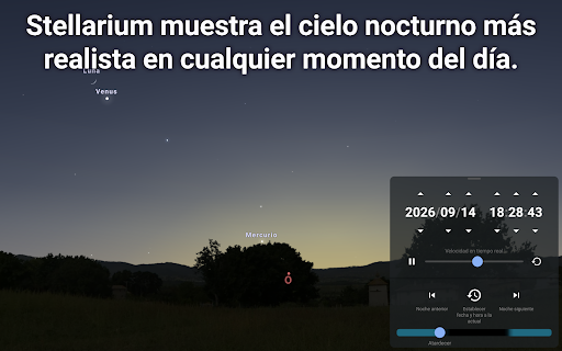 Captura de pantalla de Stellarium - Mapa estelar