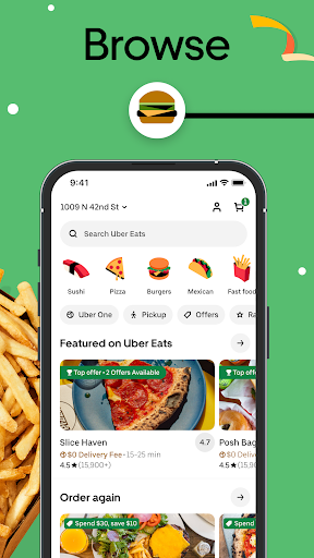 Uber Eats: Essenslieferung Screenshot