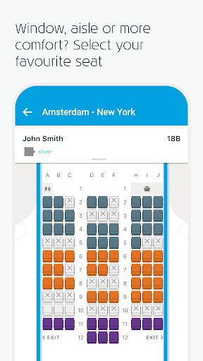 Captura de pantalla de KLM - Reservar un vuelo