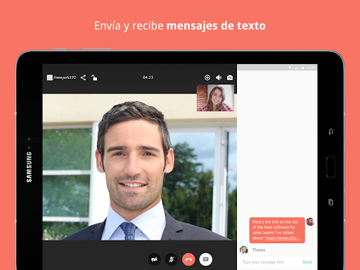 Captura de pantalla de Gruveo: videoconferencia
