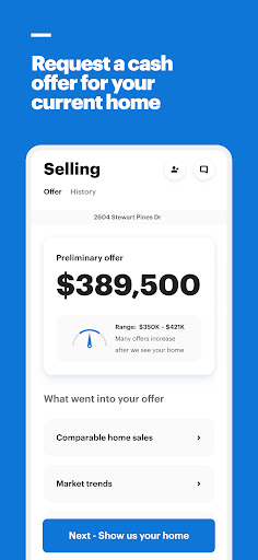 Captura de pantalla de Opendoor Compra, venda su casa