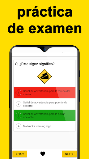 Captura de pantalla de DMV : práctica, examen