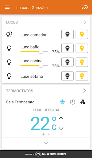 Captura de pantalla de Alarm.com