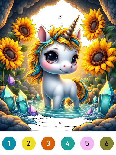 Captura de pantalla de Fairytale Color by number game