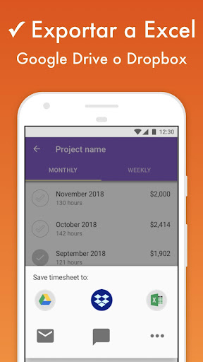 Captura de pantalla de TSQ Horario de trabajo