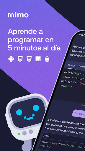 Captura de pantalla de Mimo: Aprender a programar