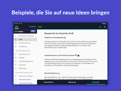 Lebenslauf Erstellen - Resume Screenshot