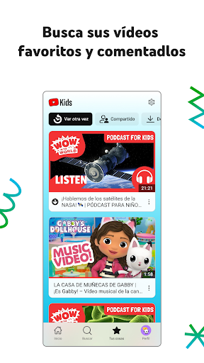 Captura de pantalla de YouTube Kids