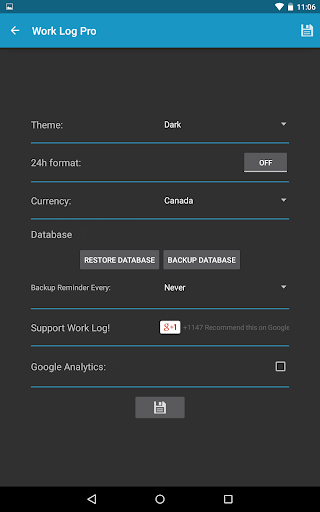 Captura de pantalla de Work Log Pro