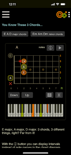 Captura de pantalla de Oolimo Guitar Chords