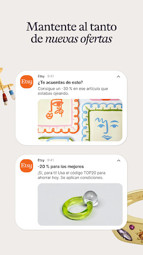 Captura de pantalla de Etsy: Compra hogar y estilo