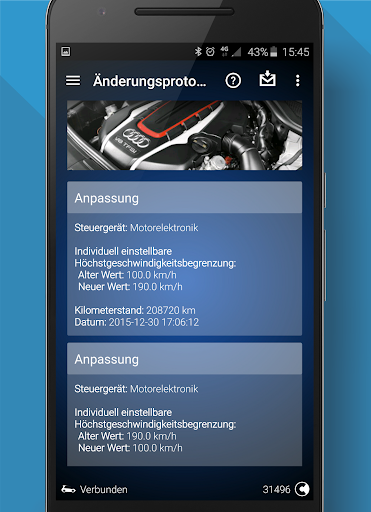 OBDeleven VAG Autodiagnose Screenshot