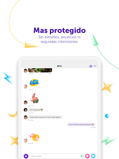 Captura de pantalla de Kinzoo Chat para Familias