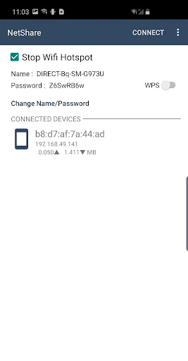 Captura de pantalla de NetShare - no-root-tethering