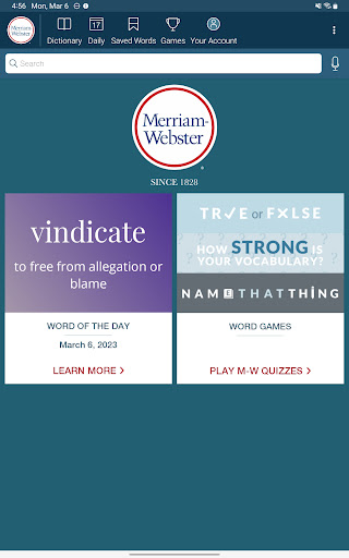 Captura de pantalla de Dictionary - Merriam-Webster