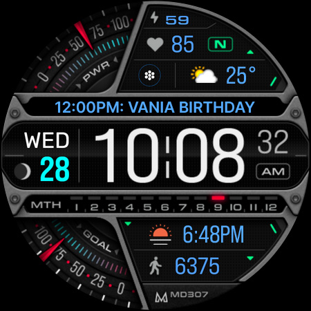 Captura de pantalla de MD307 Digital watch face