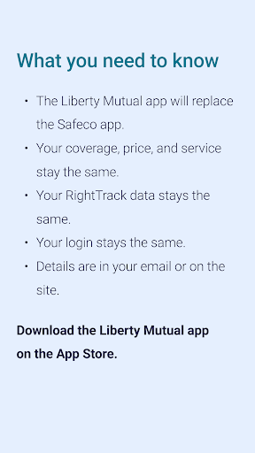 Captura de pantalla de Liberty Mutual Mobile