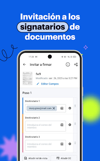 Captura de pantalla de SignNow: firmar documentos PDF