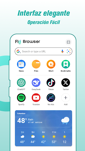 Captura de pantalla de Fly Browser - Private & Fast