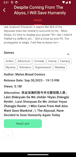 Captura de pantalla de MangaGo - Ultimate Manga App