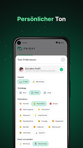 Friday: KI E-Mail-Assistent Screenshot