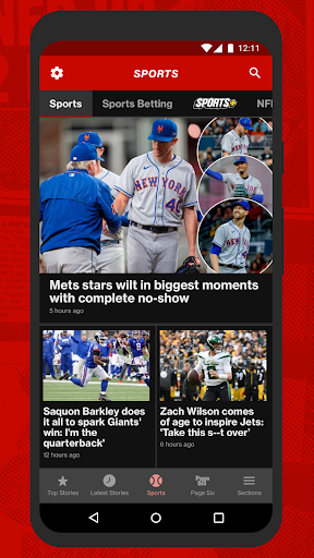 Captura de pantalla de New York Post for Phone