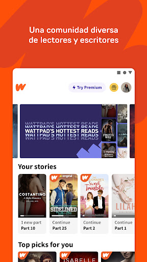 Captura de pantalla de Wattpad - Lee y Escribe