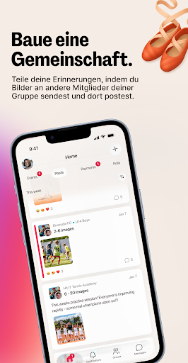 Spond; Mannschaftsorganisation Screenshot