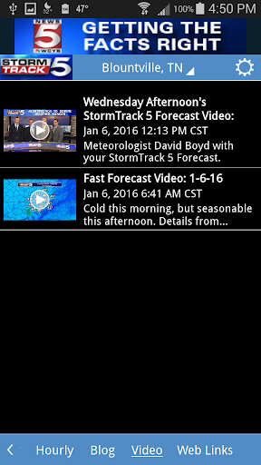 Captura de pantalla de WCYB StormTrack 5