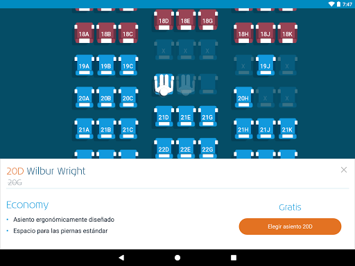 Captura de pantalla de KLM - Reservar un vuelo