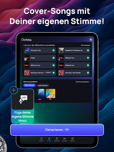 Donna KI Lied Musik Generator Screenshot