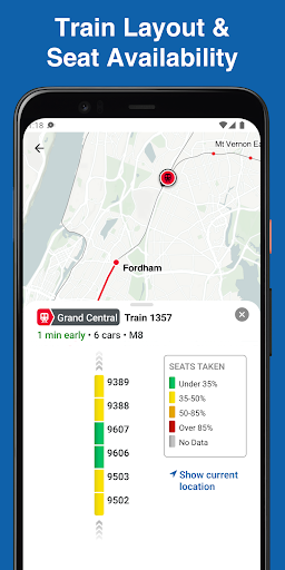 Captura de pantalla de MTA TrainTime
