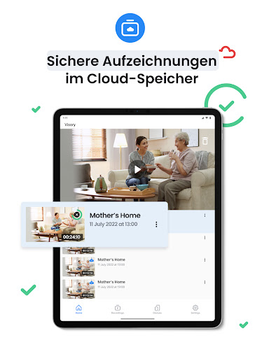Überwachungskamera App: Visory Screenshot