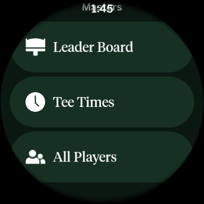 Captura de pantalla de The Masters Golf Tournament
