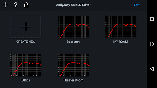 Captura de pantalla de Audyssey MultEQ Editor app