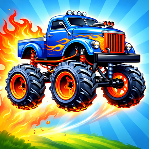 Monster Truck Kinderautospiele-Symbol