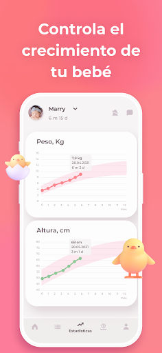 Captura de pantalla de Lactancia y Baby tracker Erby