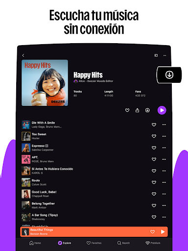 Captura de pantalla de Deezer - Música y Podcasts