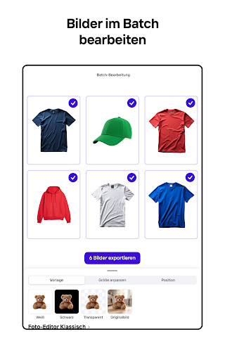 Photoroom: KI-Fotoeditor Screenshot