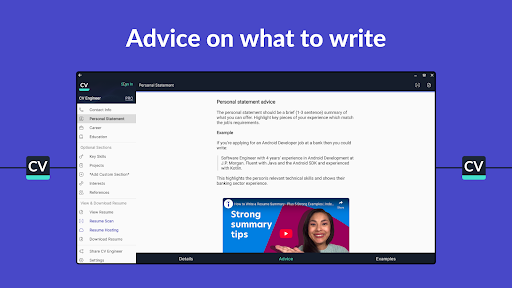 Resume Builder - CV Engineer screenshot