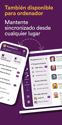 Captura de pantalla de Slack